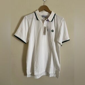 NWT Wimbledon Tennis Classic White Mens Polo Size XS